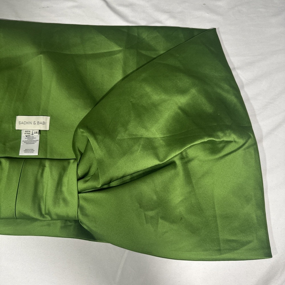 NWD $250 Sachin & Babi [‎ L/XL ] Hug Satin Shawl in Green Garnet #U1711 - Picture 7 of 14